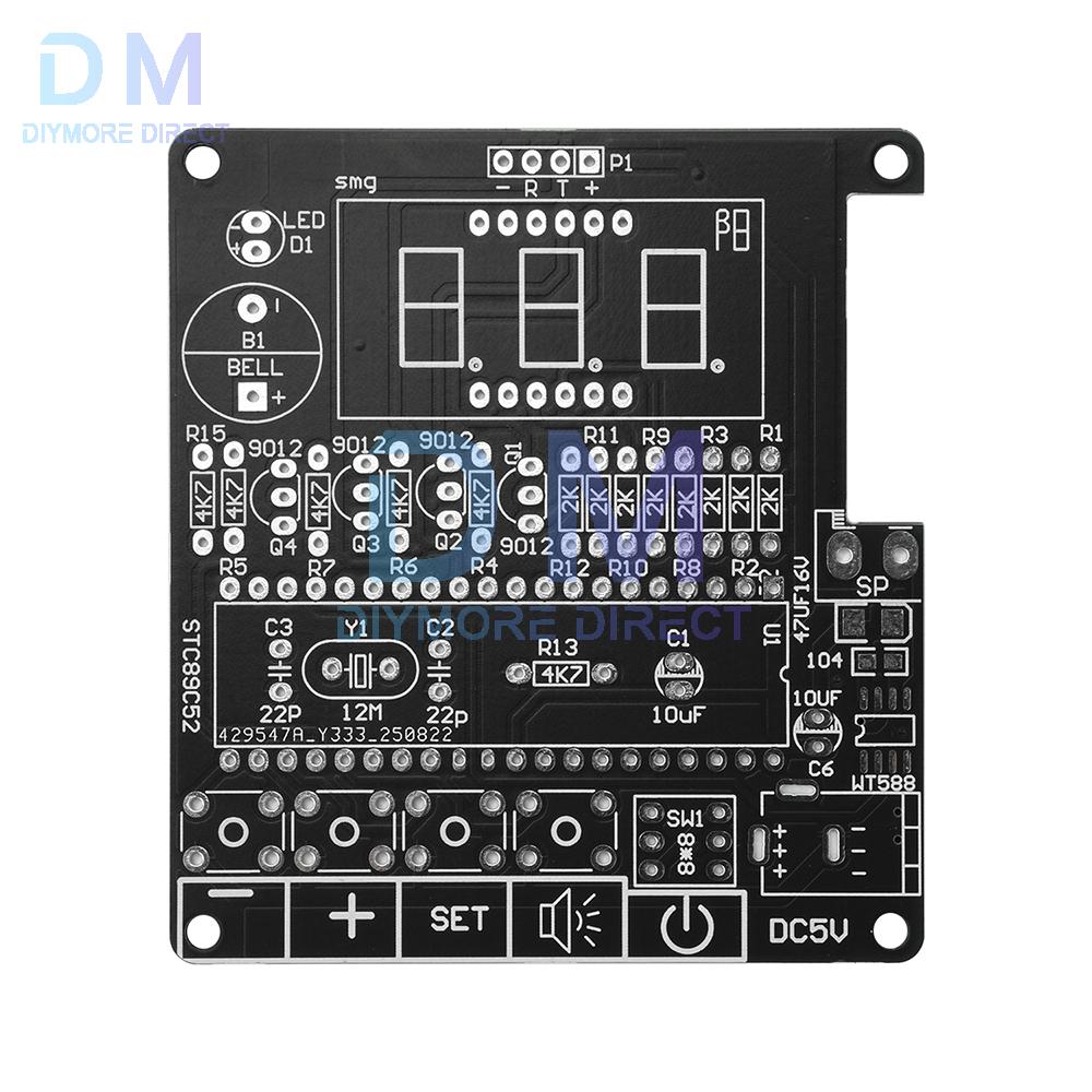 HC-SR04 DC 4,5-5,5V Ultraschall-Entfernungssensor mit Sprachansage für 51 Mikrocontroller DIY-Kit DC 5,5*2,1MM