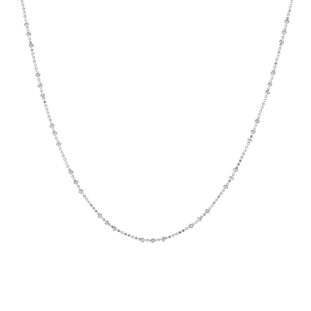 Japanese Exquisite S925 Sterling Silver Star Choker Necklace, 18K Gold-Plated, Super Shiny Faceted Bead Chain
