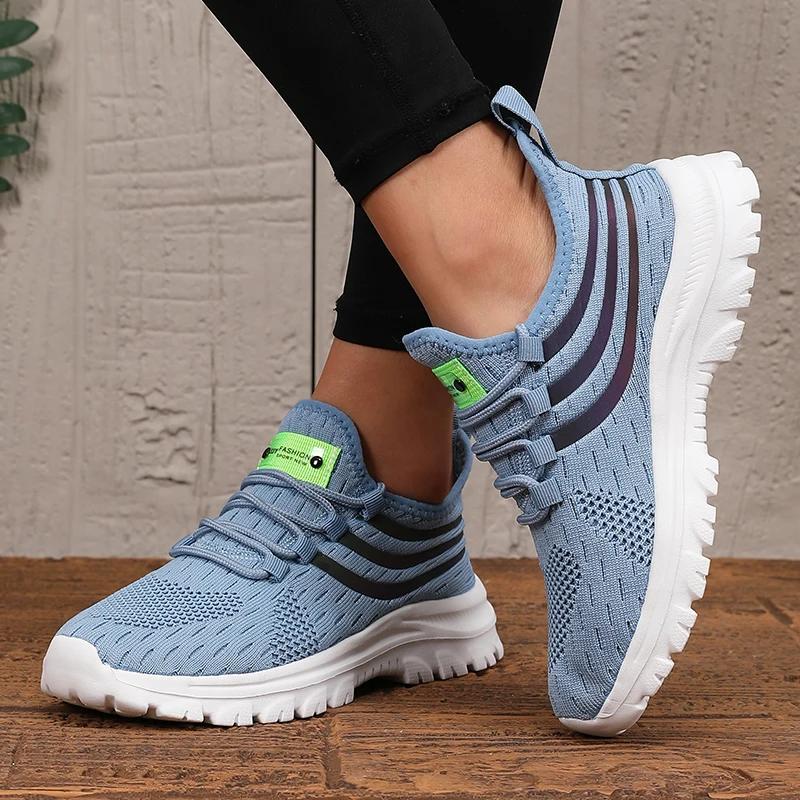Sneakers Women Lightweight Breathable Comfortable Fashionable Versatile Knit Designer Sneakers for Women Training Tennis Shoes