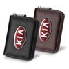 1pcs Fashion Leather Car Driver's License ID Card Bank Card Wallet Car Styling For Kia Rio Ceed Sportage Cerato Soul Sorento K2 K5 Flip Car Accessorie