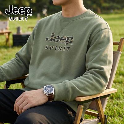 JEEP SPIRIT Herr Casual Långärmad Stickad Tröja
