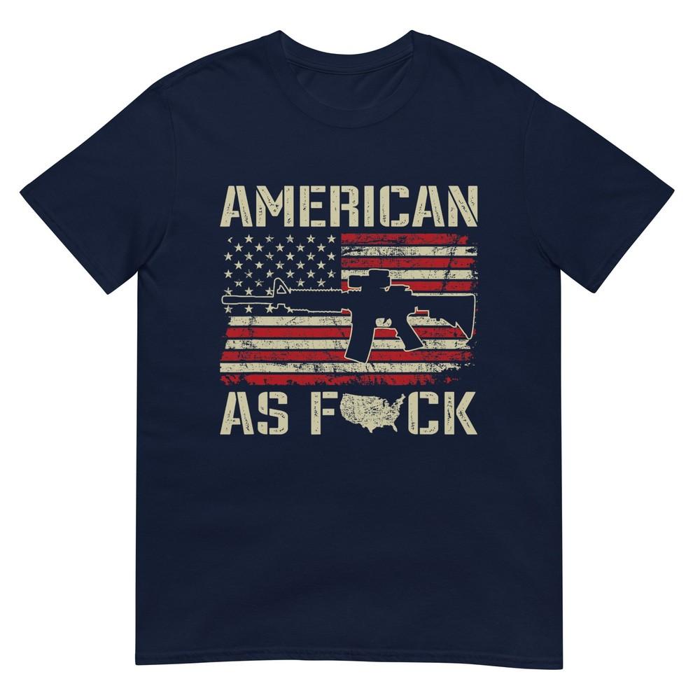 American As Fck Ar15 Rifle Patriotic Pro Gun Rights Usa Tshirt For Unisex Unisex S