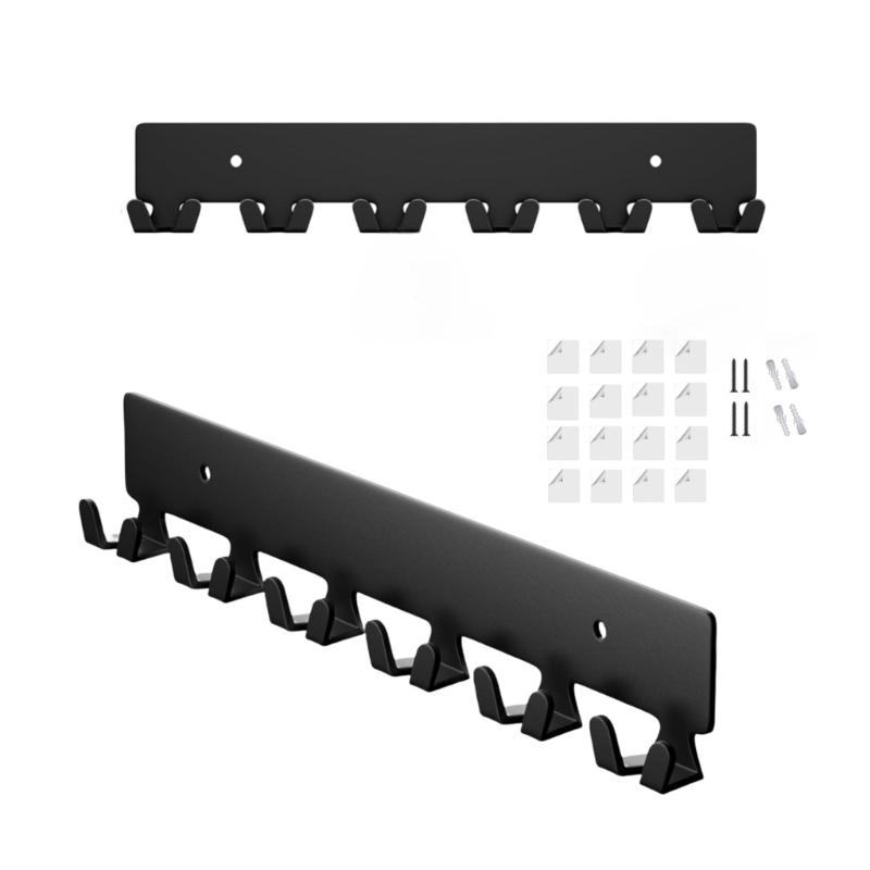 2pcs Wall Mount Key Holder with 12 Hook Space Saving Key Storage Rack Keychain Organizers for Corridors or Office Use