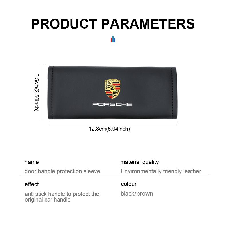 For Porsche Car Door Inner Handle Protector Armrest Handle Decor Cover Boxster Cayenne Panamera Macan Cayman 911 918 996