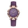Through The Stars Silver Powder Watch Women'S Matte Belt Quartz Watch