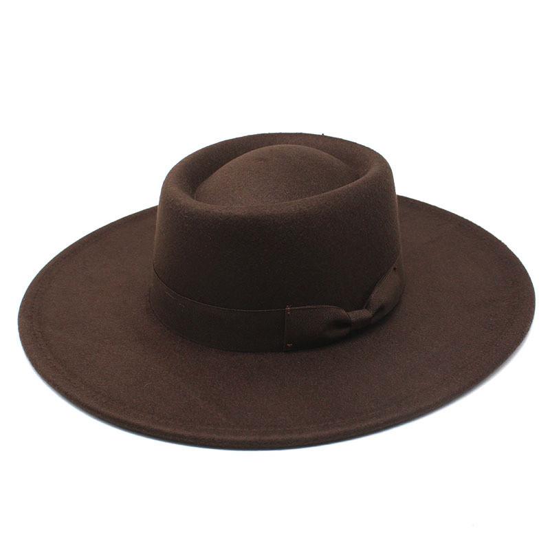 Wool Felt Bowler Hat With Wide Brim For Men And Women Outdoor Sun Protection