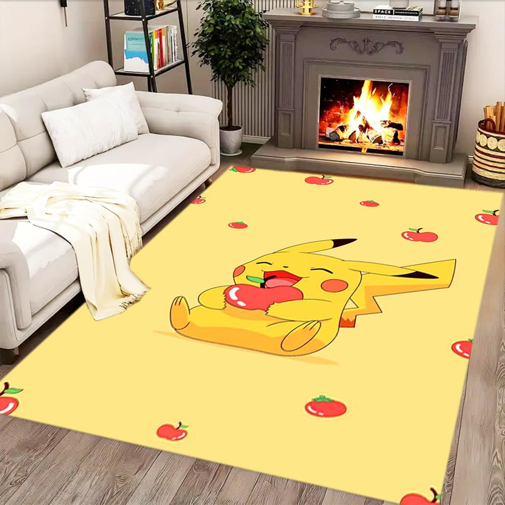 Alfombra Pikachu Ráfaga de Energía para salas de estar, dormitorios, decoración del hogar y como regalos.