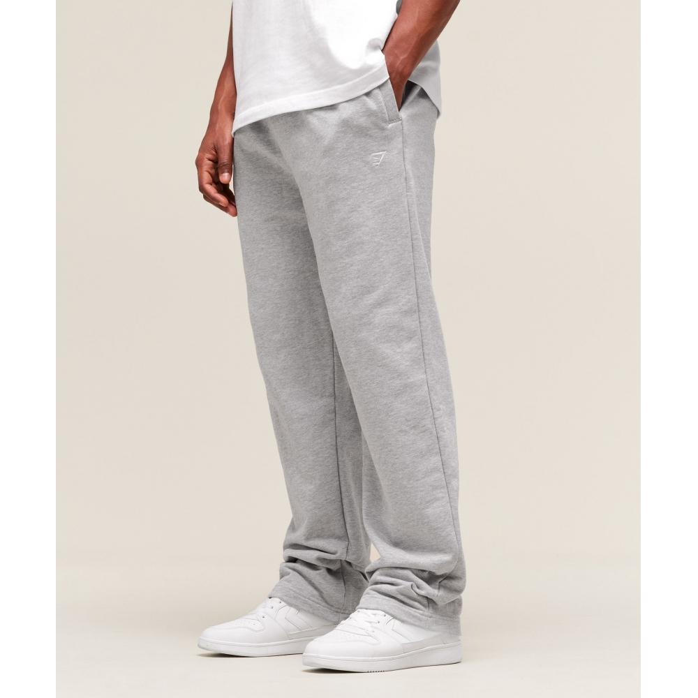 Gymshark Rest Day Essentials Straight Leg Joggers Light Grey Marl A1c8u Gchr