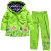 Girls' Cute Flower Windproof Waterproof Hooded Jacket - Kids Spring/Autumn 2016 Collection