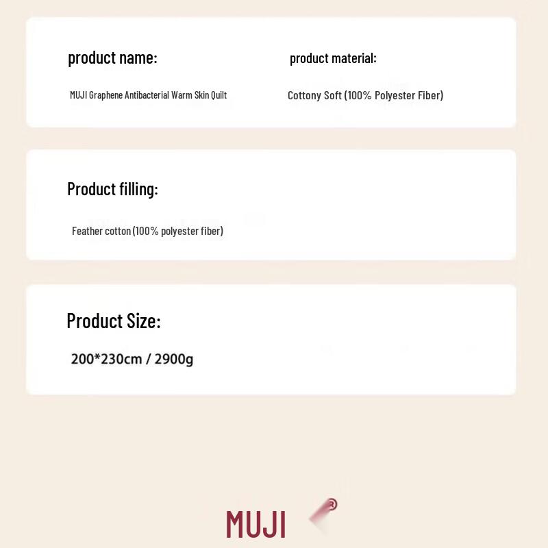 Muji Graphene Antibacterial Warm Quilt