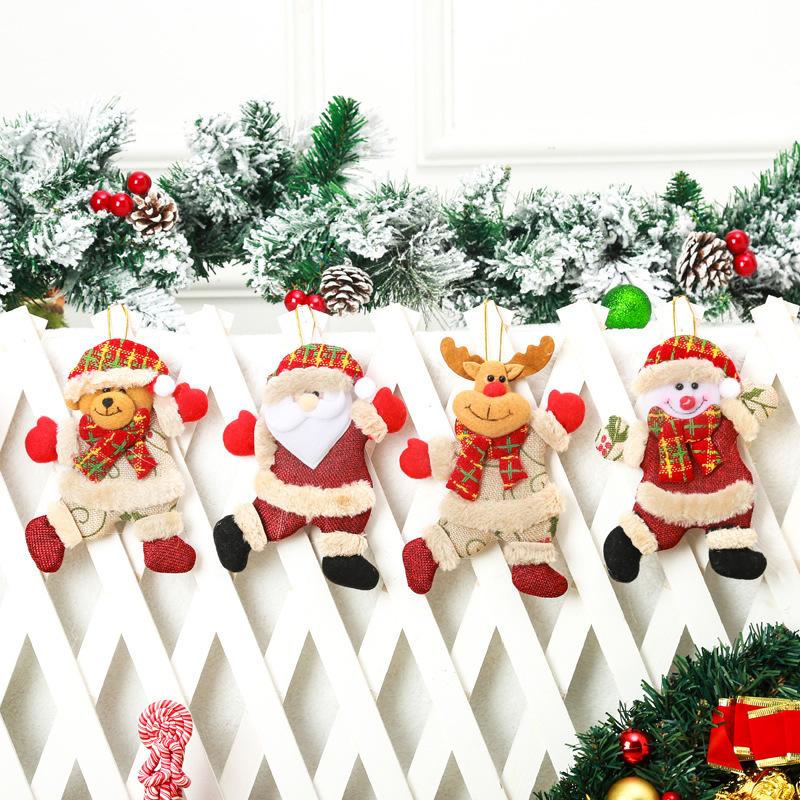 Christmas Doll Ornament Hanging Pendant Father Christmas Snowman Used For Holiday Home Decor Christmas Tree Party Acesssories