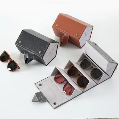 Portable PU Leather Case Eyeglasses Sunglasses Organizer High Quality Eyewear Holder  Eyeglasses