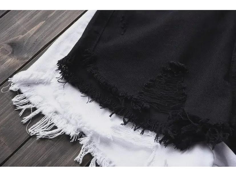 Plus-Size Ripped Button-Down Denim Shorts - Korean Style Wide-Leg Summer Hot Pants with Frayed Hem