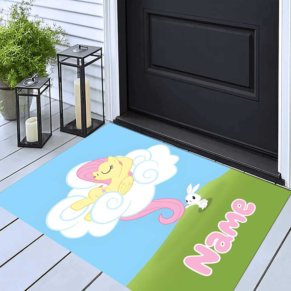 Little Pony (16) Customize your name rug, office chair cushion, home bedroom living room gift.