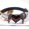 Universal PU Waist Belt with Heart Buckle for Fashion Enthusiasts Jeans Skirt