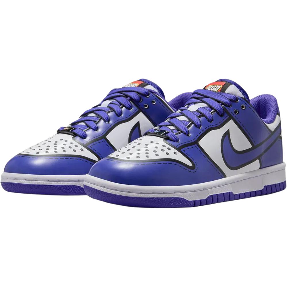 LEGO X Nike Dunk Low GS Bright Concord Kids Sneakers Blue White Rush-Red IF2117-102