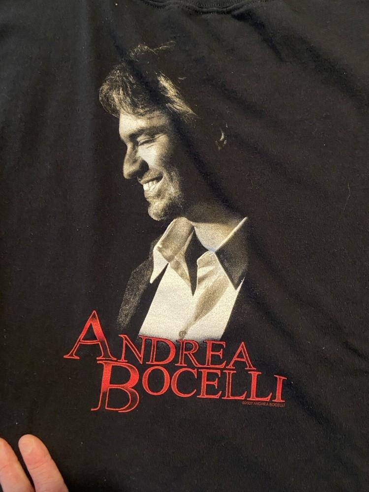 

NEW Andrea Bocelli Black Cotton Shirt Full size S5XL CS177 Unisex T-Shirt XL