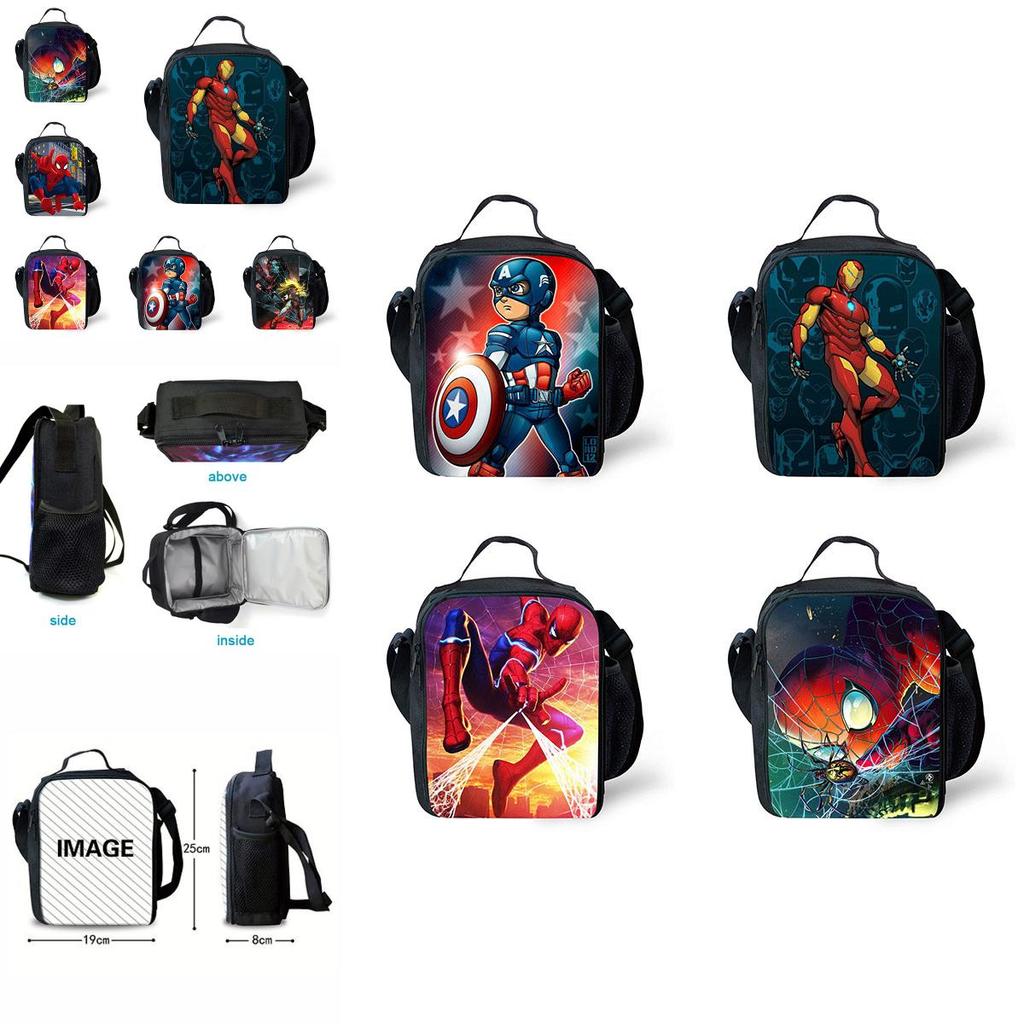 Spiderman Lithe 3d Printing Insulated Lunch Bag With Large Capacity For Kids