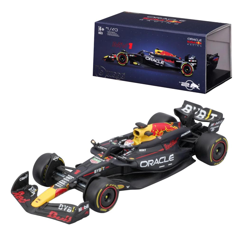 BBURAGO Scale Oracle Red Bull Racing Honda RB20 Verstappen 2024 Navy 1/43 M. (with Driver) BR-18-38098MV