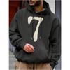 Men's Oversized Graphic Hooded Sweatshirt Letter Figure Print Hoodie Pullover Top