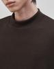 WORK ON BODY OFF Rested Semi-Overfit Mock Neck Knit [Brown]
