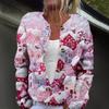 Langermet strikket cardigan-jakke med knapp ned for kvinner