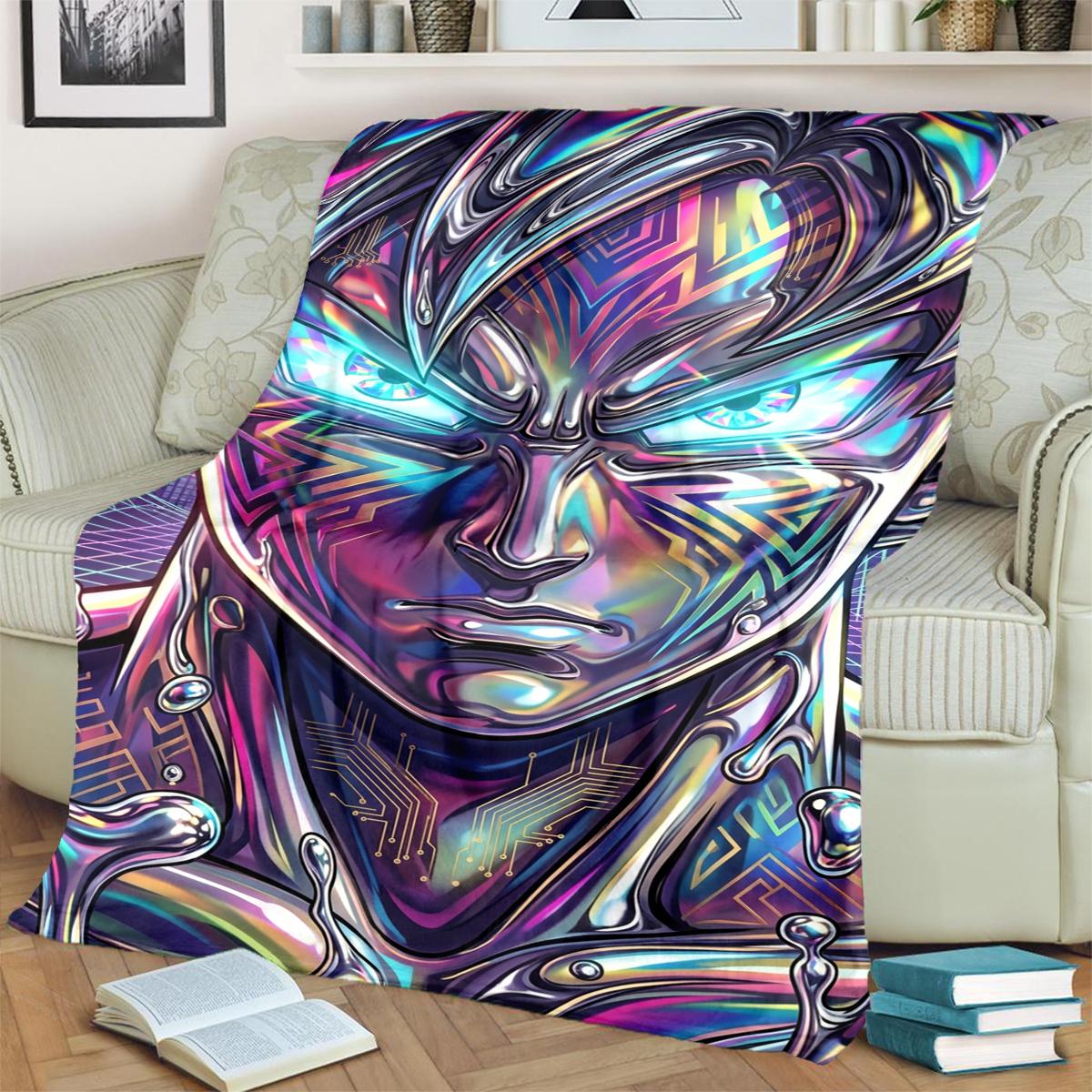 

Dragon Ball! Flannel Blanket with Print Warm Comfortable for Bedrooms, Sofas, Beds, Chairs, Picnics, Travel 75x90cm