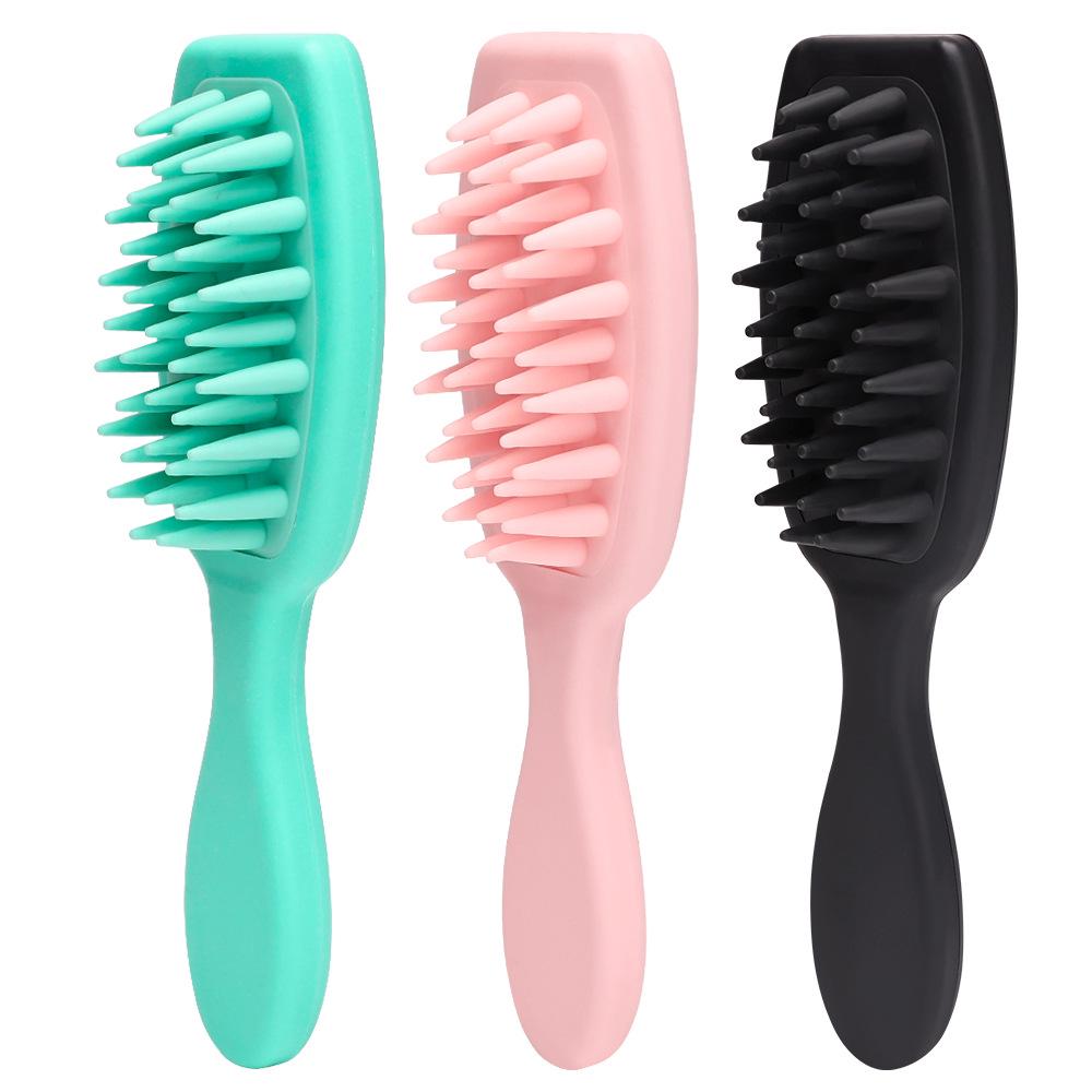 Silicone Scalp Massaging Shampoo Brush with Long Handle for Itch Relief and Hair Cleansing
