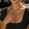 18K Coffee Bean Hip Hop Stainless Steel Necklace Bracelet