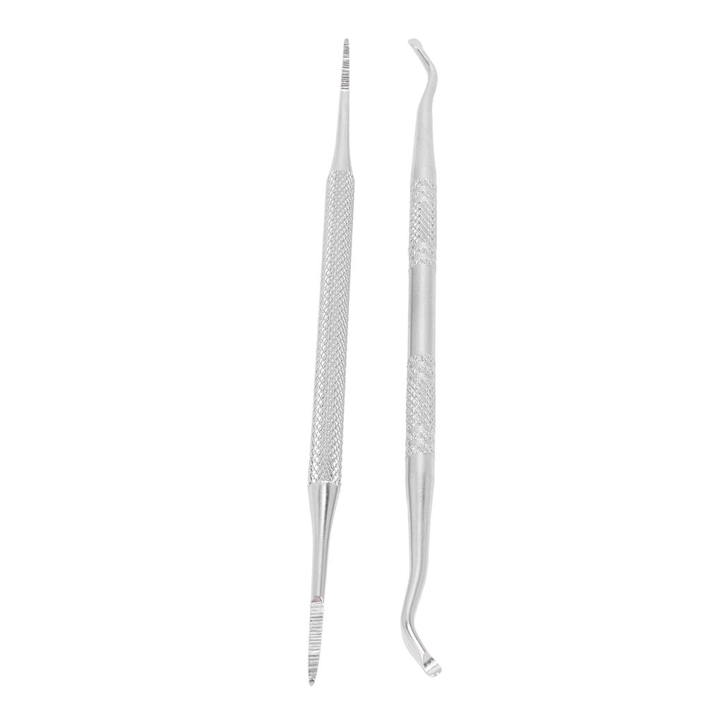 2pcs Ingrown Toenail File Lifter Professional Double Sided Stainless Steel Ingrown Toenail Cleaner Tool