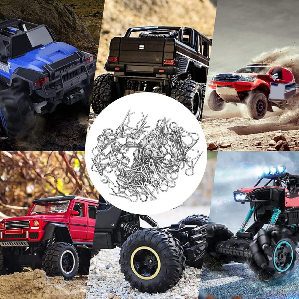 60PCS RC Car Body Clip 17mm 1.0mm Dia Easy Removal Installation for 1Celsius16 1Celsius18 RC Car Truck