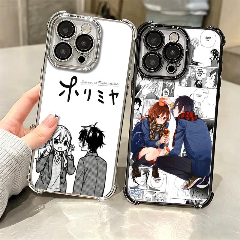 Anime Horimiya Soft Phone Case For iPhone 15 16 17 Air 14 Pro Max 16E Plus 13 12 Mini Plating Anti-Fall Fundas