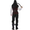 Stylish Men's Pirate Costume For Halloween Cosplay With Caribbean Skull Design In Multiple Sizes