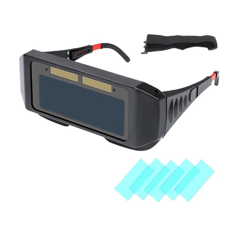 Auto Darkening Welding Goggles with ABS Frame and Light Sensing Lens Eye Protections Eyewears for Arcing Safety