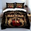 Rock N Roll Gitarre Bettwäscheset Bettwäscheset (1 Bettbezug, 2 Kissenbezüge, Bettdecke nicht enthalten)