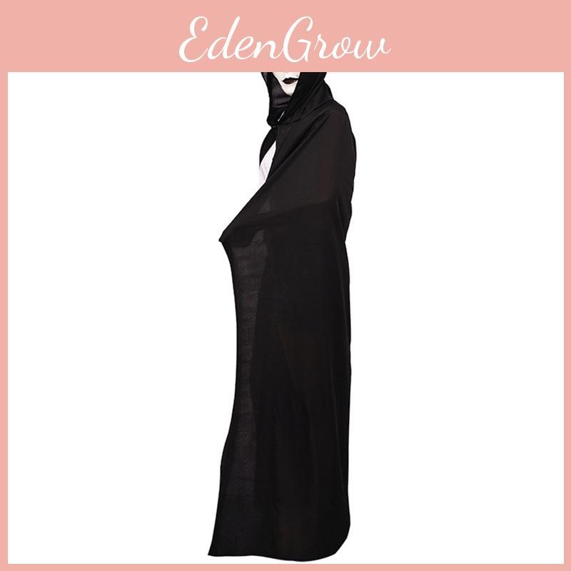 Halloween Cloak Cosplay Grim Reaper Vampire Witch Wizard Robe Party Adult Children Black Cloak Cape