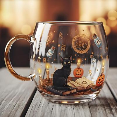 350ML Halloween Cups Haunted Path Spooky Fall Pumpkin Ghost Cup Drink Drinkware Party Supplies For Home Kitchen Restaurant
