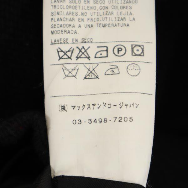 MAX&CO Donki Collar Cotton Knit Jacket 44 Black Women Used