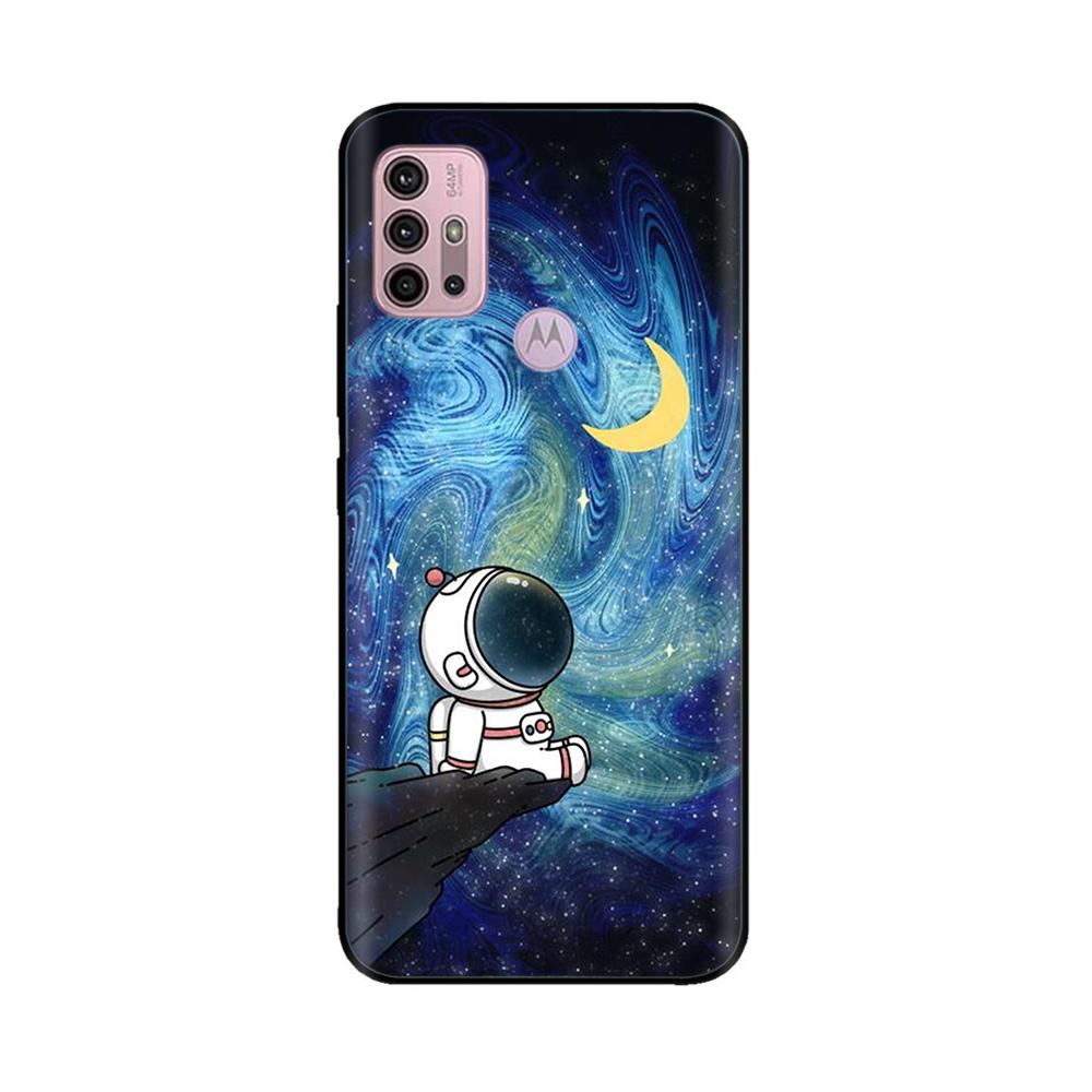 For Motorola Moto G20 Case XT2128-1 XT2128-2 Cover Cute Cartoon Painted Soft Silicone Phone Case For Moto G10 G30 G20 G60 Capa