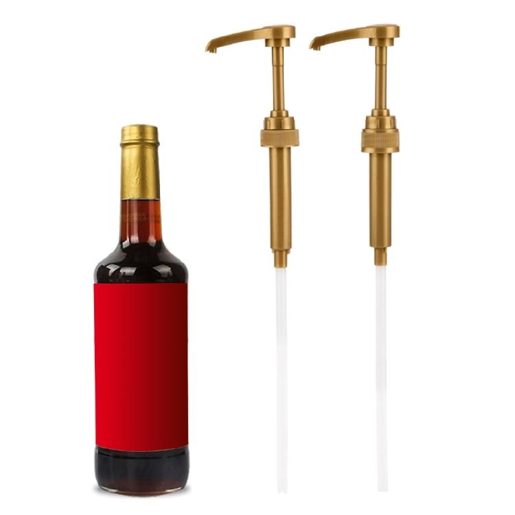 4pcs Pump Dispenser Syrup Bottle Nozzle Pump Durable Kitchen Push-type Pressure