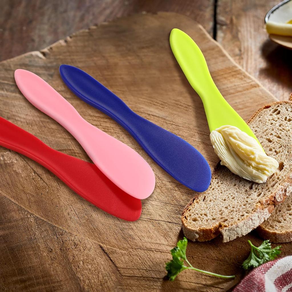 16 Pcs Plastic Butter Knife Spreader, Multi Purpose Plastic Butter Spreading Spreader Knife, Kitchen Frosting Knives for Cheese Cream Icing, Lime