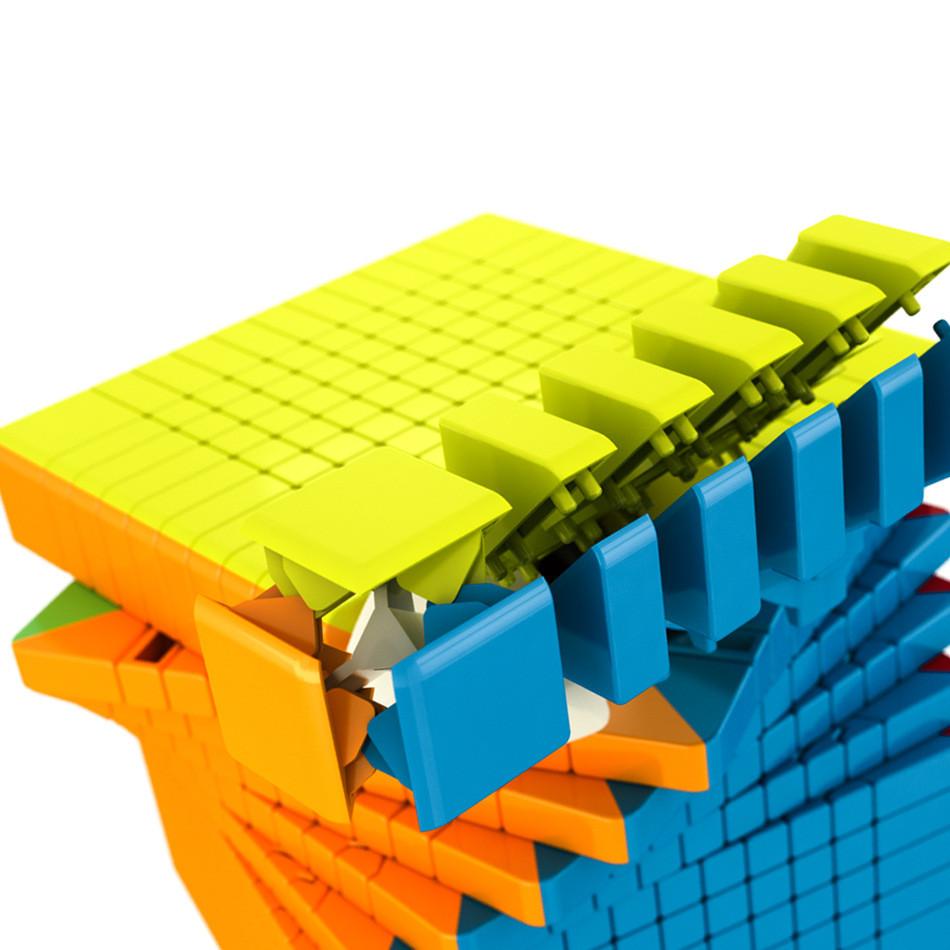 11X11 Cube Moyu Cubing Classroom Meilong 11X11 Magic Cube Stickerless Plastic 11 Layer Puzzle Speed Magic Cube Toys Brain Teaser