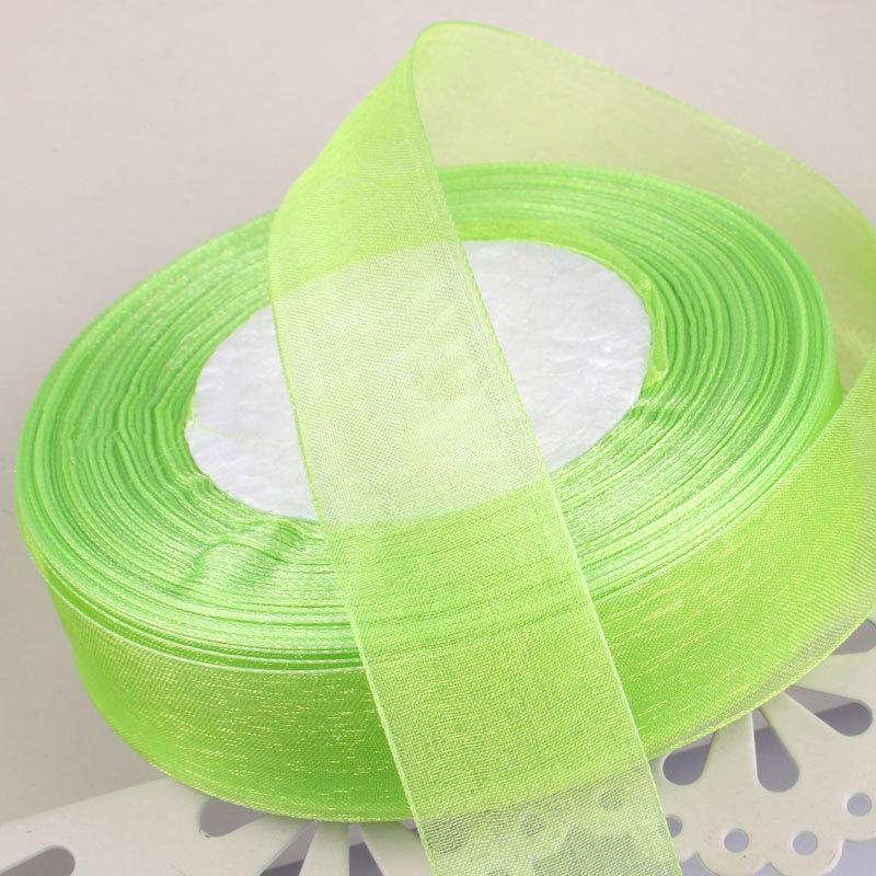 2,5 cm breites, transparentes Satinband aus Schneegarn für Bastelarbeiten und Haarschmuck