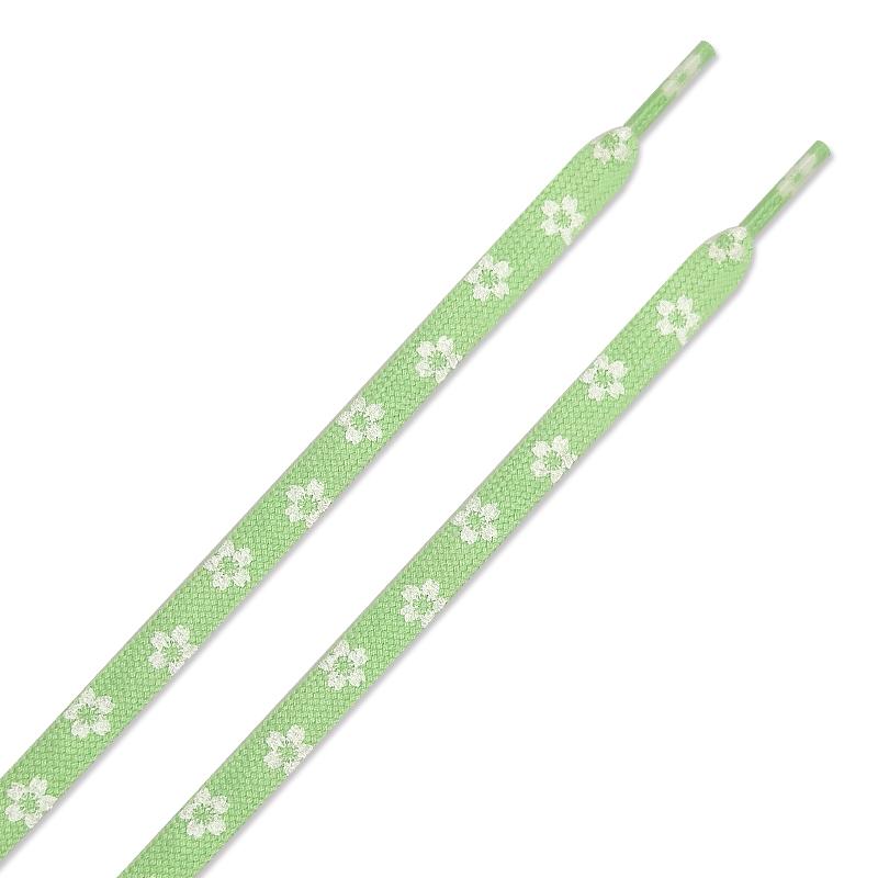 New Shoelaces for Sneakers Flat Printed Cherry Blossoms Shoe Laces High-top Canvas Shoelace For AF1 Woman Man Sport Shoe Strings