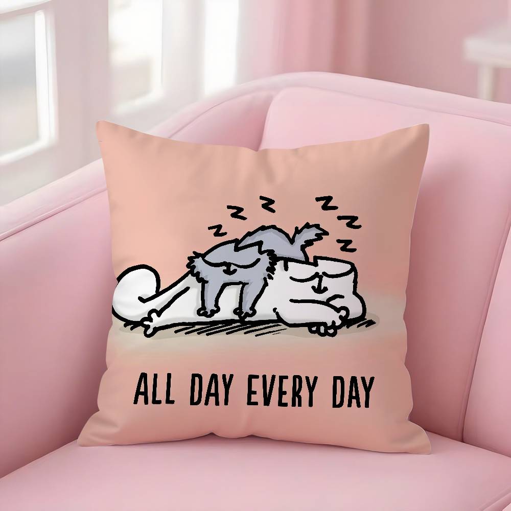 GORĄCY-Kreskówkowy S-Simons-Cat Poszewka na Poduszkę Pluszowa Tkanina Miękka Dwustronny Nadruk Sofa Ciepła Zima Dom Prezent Poszewka na Poduszkę