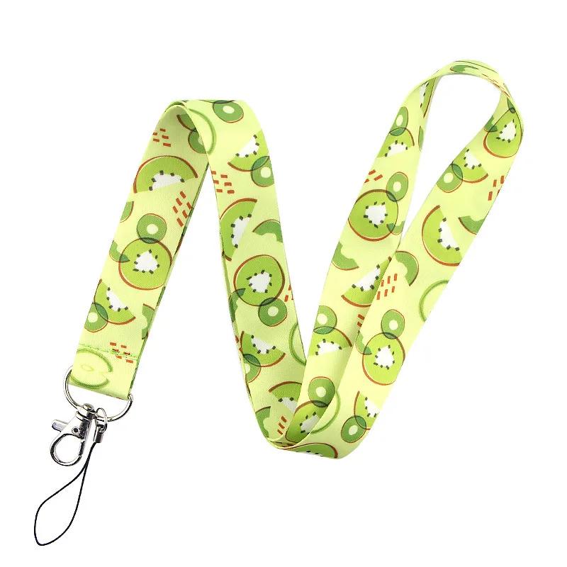 Mode-Lanyards mit Fruchtmuster Bank Bus Arbeitsausweis Namens-ID-Kartenhalter Halsband für Krankenschwester Arzt Damen Kinder Kind Kartenhülle