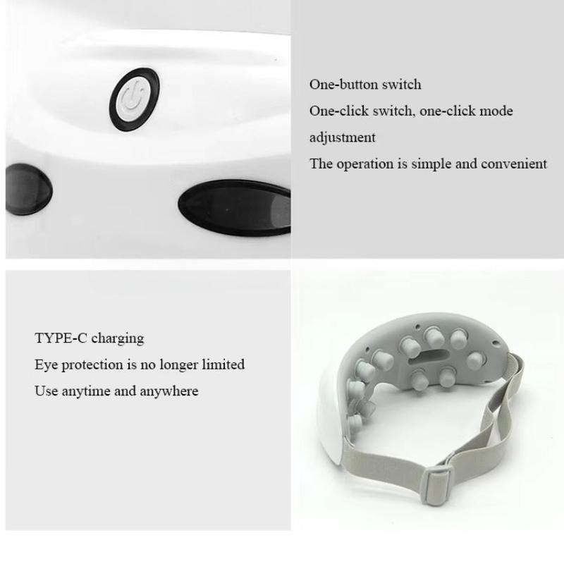 2026 Multifunctional Electric Eye Massager Multi-point Acupressure Vibration Eye Massage Instrument Portable Hot Compress Eye Mask for Eye Relax Care