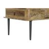 Table basse - Marque - Modèle - Métal - Bois de manguier - 116x60x46 cm