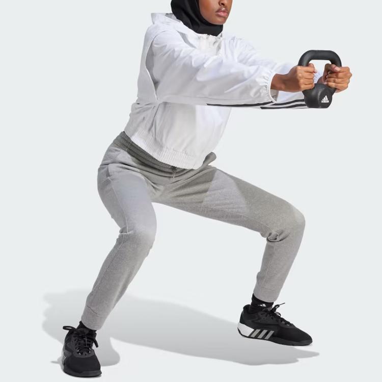 Adidas Aeroready Game And Go Regular Tapered Fleece Pants Women Pants Gray IM2680