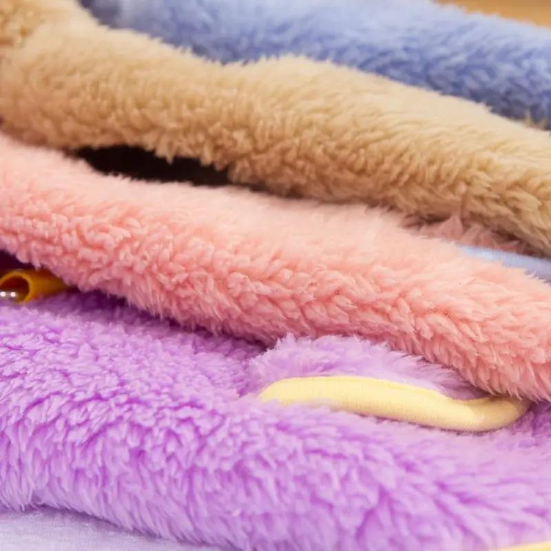 Reversible Dog Sweater Winter Plush Pullover with Traction Ring Soft Warm Pet Clothes for Small Medium Large Dogs 2 Legged